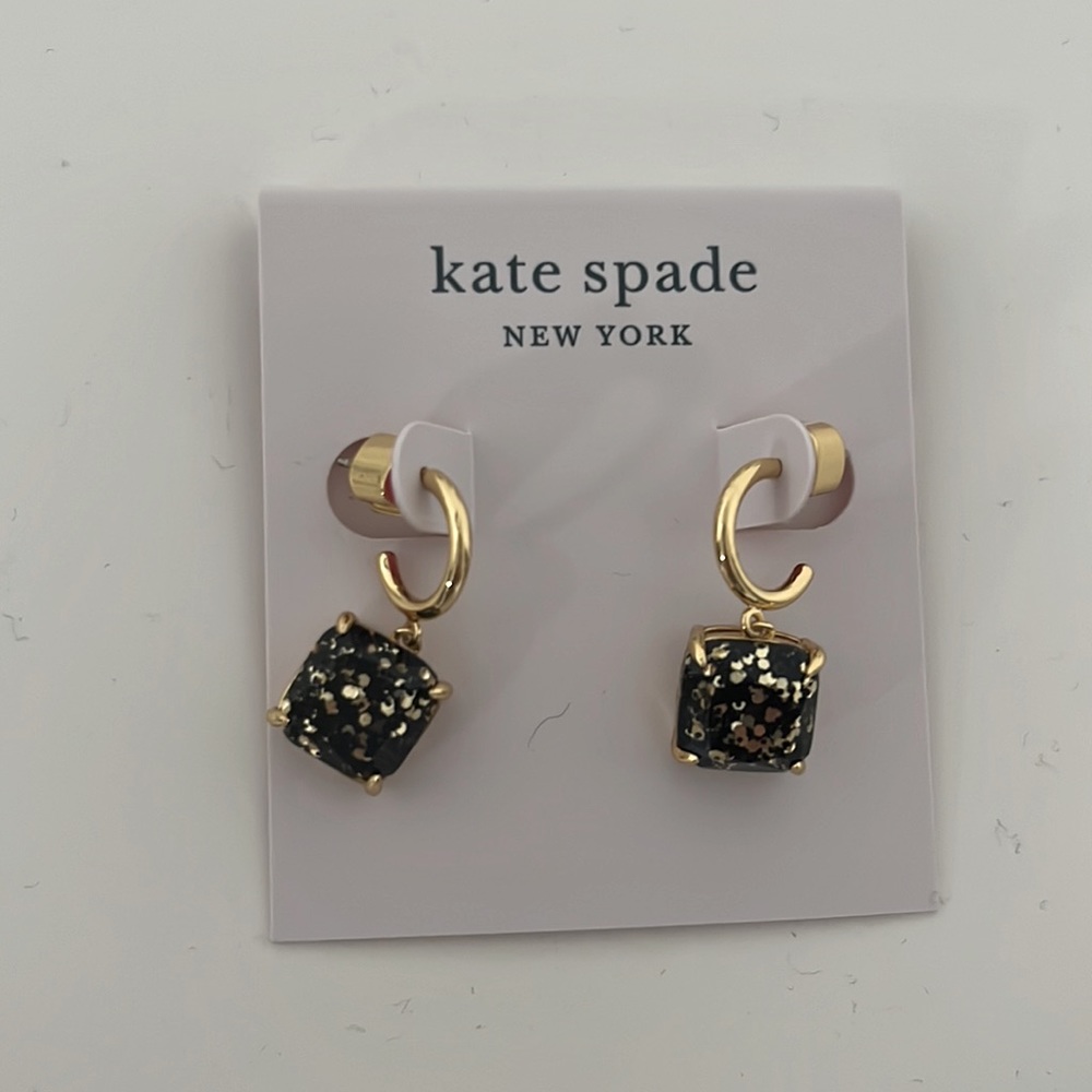 Brand new Kate Spade black earrings